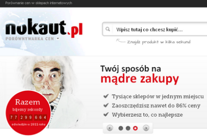 Header of Nokaut.pl homepage